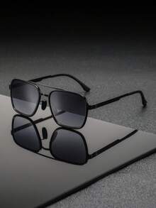 1 Cặp kính nam gọng vuông bằng kim loại, cầu kính đôi, kiểu dáng công sở tối giản thanh lịch cao cấp, kính mắt thời trang phù hợp cho công việc, văn phòng, đi làm. - Nhiều màu - Xem 10