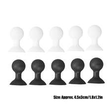 10PCS Universal Washer Door Prop Stoppers - Rubber Washing Machine Door Holders For Front Load Washers - Secure And Convenient Door Stopper Solution,Ball Head Suction Cups - Five In Black And Five In White - View 4
