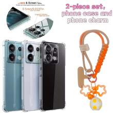 红色防震手机壳+橙色星形足球手机挂绳，兼容 15C 5G欧洲版173mm/ 15C 5G全球版171mm/ 15c 171(欧洲)/ Poco C85/ 15c 4G 173(欧洲)/ A5 173mm/ Note 15 Pro，防摔，保护套，手机壳，手机保护套 - 無色 - 查看 1