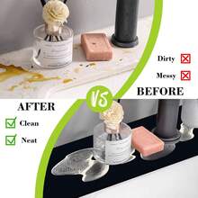 1pc, Sink Faucet Suction Pad, Drainage Pad, Kitchen, Bathroom Sink, Countertop, Drainage Pad, Diatomite Washbasin, And Cuttable Quick-Drying Pad. - Multicolor - View 10