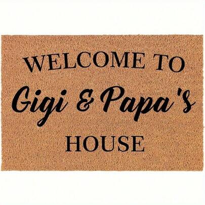 1pc Floor Mat New Home Closing Housewarming Gift 30" X 18" Bathroom Doormat - Front Entrance Door Mat - Gigi And Papa's House The Best Door Mat