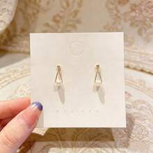 4件套经典闪亮奢华金色珍珠银耳环 - 耳堵 - 查看 6