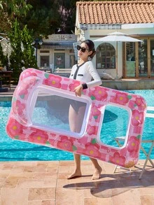 1pc Inflatable Water Floating Lounger, Adult Inflatable Floating Bed, Dual-Use Summer Water Recliner, Swimming Pool Party, Beach Fun - A - View 5