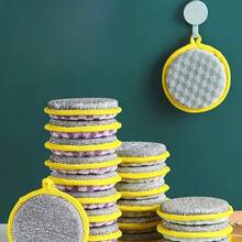 This Double-Sided Sponge Can Be Hung For Various Applications. The Sponge Is Soft And Protects Items, While The Frosted Side Removes Dirt. - A - 查看 2