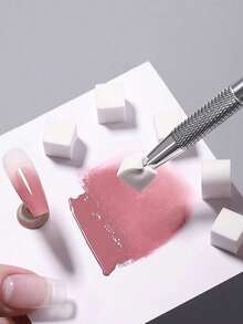 100pcs Ombre Nail Sponge Blocks, Ombre Nail Polish Sponge Tools [Excluding Tweezers] - A - View 6