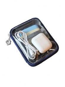 Compact Storage Pouch For Coins, Lipsticks, And Charging Cables, Portable Mini Travel Makeup Bag, Transparent Cosmetic Bag, Large-Capacity Makeup Bag, Toiletry Bag, Storage Pouch - Multicolor - View 2