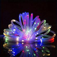 Solar Powered LED Light Strips With Dusk To Dawn Sensor, IPX4 Waterproof Soft PVC String Lights, 8 Lighting Modes, Suitable For Outdoor Garden Patio Pool Wedding Party Decor - Colored Light - View 4