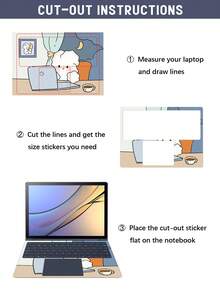 2 miếng dán trang trí laptop, phù hợp với máy tính xách tay 15.6-16 inch của HP, Apple, Compaq, Hongji, họa tiết in tùy chỉnh, chống trầy xước, không để lại cặn. - Xem 9