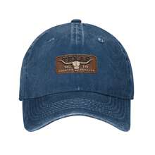Vintage Baseball Cap With "TEXAS" Longhorn Skull Patch Graphic - Adjustable, Lightweight, Sun Protection, Washed Denim Blue With Brown Patch Print, Perfect For Street Culture And Outdoor Activities, Outdoor Headwear | Texas Longhorn Vintage Cap | Adjustable Western Style Headwear - 紅色 - 查看 3