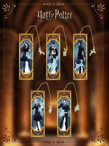 Dấu trang kim loại hình Thần hộ mệnh Expecto của Harry Potter, Bộ truyện Phép thuật Harry, Ron, Hermione, Snape, Luna Hollow, Dấu trang có dây xích, Quà tặng văn phòng phẩm cho Câu lạc bộ sách, Người đọc sách, Sinh nhật, Lễ hội, Nhà văn, Người yêu sách, Bạn bè, Giáo viên, Học sinh [Được cấp phép chính thức] - Nhiều màu - Xem 1