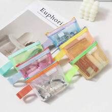 Túi xách tay cỡ lớn dành cho nữ, túi đựng đồ trang điểm hình tam giác 3D Dopamine, túi đựng mỹ phẩm. - trắng - Xem 3