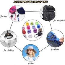 10PCS  Shoelace Buckles, Spring-Loaded Adjustable Buckles, Lazy-Style No-Tie Round Double-Hole Shoelace Clips, Multi-Color Plastic Rope Locks, Double-Hole Spring Stoppers, Sliding Fasteners, Button Rope End Buckles For Drawstring Clothing, Shoelaces, Backpacks, And Lanyards (Mixed Colors), Pig-Nose Bread Adjustable Shoelace Buckles, Spring Buckles. - 查看 9