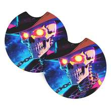 2 piezas Portavasos de coche antideslizantes con estampado de calavera, accesorios de coche minimalistas - A - Ver 18