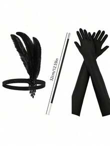 4 Pcs / 1920s Headbands - Concert Headbands, Gatsby Party Headpieces, Bridal Headpieces, Suitable For Festival Party Scenarios - Multicolor - View 3