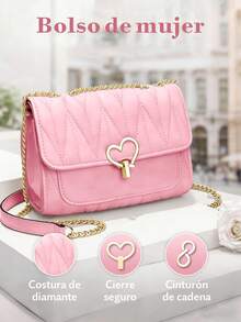 Exquisitas damas bolsas de hombro de dos piezas, bolsa de axila, bolsa de cuerpo cruzado, gran capacidad, bolsa de cadena, adecuado para regalos de cumpleaños, regalos navideños, adecuados para compras, fiestas y fiestas - YFB-162 - Ver 2