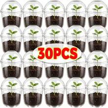 12pcs Black Breathable Seedling Pots, Seed Germination Cups, Flower & Plant Containers, Gardening Vegetable Planting Boxes - Multicolor-2 - View 1