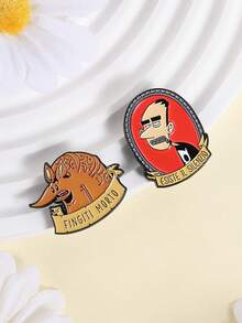 1 chiếc ghim cài áo hình nhân vật hoạt hình ngộ nghĩnh - "Esiste Il Silenzio" & "Fingiti Morto" (Hãy im lặng) - Trích dẫn tiếng Ý, ghim cài áo thời trang, huy hiệu cài áo, ghim cài túi xách, quà tặng tốt nghiệp không thể thiếu. - Nhiều màu - Xem 3