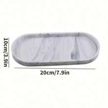 1 pieza Bandeja de almacenamiento de silicona, Bandeja ovalada de tocador, Soporte para dispensador de esponja y jabón, Caja de almacenamiento de perfumes y cosméticos, Bandeja portaanillos de maquillaje, Artículos para el hogar, Accesorios de baño, Decoración del hogar, Muebles del hogar - Multicolor - Ver 21
