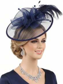 1pc Kentucky Fascinator Hat For Women Hair Alice Hairpin Mesh Hat Artificial Feathers Cocktail Wedding Derby Tea Party Hair Accessories Hat Headwear - A - View 15