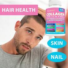 14-In-1 Collagen 120 Capsules - With Elderberry, Quercetin & MSM - Skin, Hair & Nails Support Supplement - 1 Bottle - View 3