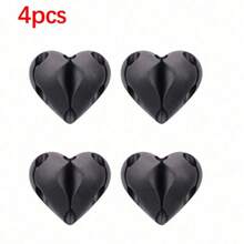 4pcs Heart-Shaped Cable Organizers, Phone Charging Wire Fastener Clips, Winding Organizer, Self-Adhesive Cable Holder For Desk, Nightstand, Wall, Car, And Office - Heart-shaped - View 7
