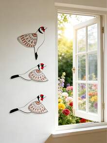3 Peças Decoração de Parede Estilo Boêmio com Pássaros, Ornamento de Parede de Arte Animal Nórdica, Decoração Minimalista para Sala de Estar, Quarto, Escritório, Apartamento, Design Inspirado na Natureza, Arte de Parede Criativa, Estilo Escandinavo, Arranjo de Espaço Aconchegante, Acessório de Decoração de Parede, Acento de Casa Campestre Nórdica, Presente Adequado para Amantes de Pássaros e Entusiastas de Decoração de Interiores - Multicolorido - Visão 7