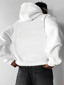 Moletom JUST PSYCHO Capuz e Bolso Algodão Unissex Psicodélico Arte Moderna Estilo Único - Branco - Visão 3