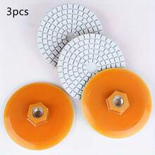 【随机新旧型号】瓷砖切割边缘抛光盘，M14角磨机干式抛光100mm/80mm大理石石英石倒角及边缘研磨盘，150#，M10/M14螺纹接口，采用优质金刚石磨料和树脂制成 - 彩色 - 查看 10