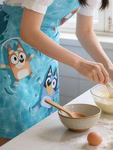 Bluey 卡通围裙，带防油涂层——一款儿童家庭式厨房无袖围裙，适合咖啡店、奶茶店、水果店等场所使用，也可作为厨房工作服或居家烹饪服。这款围裙防水防污，也适合网络红人穿着。此外，它还可以用作生日派对装饰品或赠送亲朋好友的小礼物。 - 彩色 - 查看 4