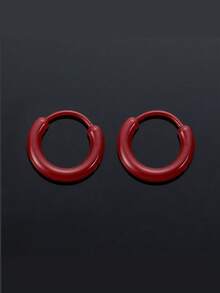 4对装奢华简约风格耳环套装，高品质无钻圈形耳环。这款百搭的圆形耳环适合日常通勤、上学、约会、聚会、派对、耳部护理、居家、睡眠、送礼、周年纪念、旅行等各种场合。 - 彩色 - 查看 7