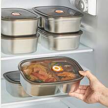 304 Stainless Steel Lunch Box With Cute Cartoon Patterns, Sealed And Leak Proof Bento Box, Camping And Picnicking Portable Food Container , Microwave Heatable, Cold And Heat-Resistant Refrigerator Fresh-Keeping Box, Suitable For Student And Adult Use In Home, School, Office, Outdoor - Multicolor - View 7