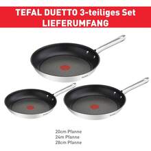 Tefal Duetto 3-teiliges Pfannenset 20,24 und 28, Bratpfannen mit Thermo-Signal bei idealer Brattemperatur, Pfannen induktionsgeeignet für alle Herdarten, auch für Induktionsherde, A704S3 GXMS - Übersicht 7