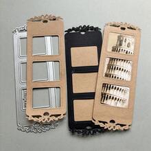 1 buah Cetakan Pemotong Berbentuk Pita Vintage, Cocok untuk Scrapbooking dan Kerajinan Tangan, Templat Embossing DIY, Alat Pembuatan Kartu Buatan Tangan dan Kartu Hadiah - A - View 3