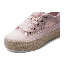 Skechers Giày nữ thoải mái, nhẹ nhàng, kiểu dáng thường ngày mùa xuân 2026, giày nữ BOBS SESAME Series bằng vải canvas thoáng khí có dây buộc, mã sản phẩm 114008-BLSH - Màu hồng nude - Xem 7