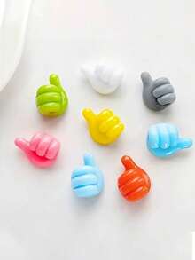 20 piezas Clips de cable con forma de mano de dibujos animados, organizador de cable de carga de silicona, ganchos de gestión de línea de datos de teléfono, accesorios multifuncionales de fijación de cables, sin batería, accesorios de gestión de cables no eléctricos - Multicolor - Ver 6
