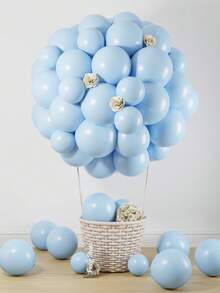 18 Inch/12 Inch/10 Inch/5 Inch (Different Quantities) Blue Balloons, Suitable For Birthday, Bridal Shower, Graduation, Princess Theme, Bachelorette Party And Blue Theme Party Decoration (Includes Ribbon And Knotter) - View 2