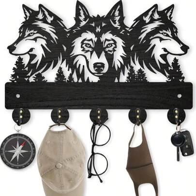 حامل مفاتيح ديكوري بشكل قطة خشبي ثنائي الأبعاد، ديكور منزلي جميل للربيع