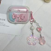 Hộp đựng tai nghe hình hoa tulip nơ thanh lịch kèm mặt dây chuyền, tương thích với Apple Pro/Thế hệ thứ 2, ốp bảo vệ tai nghe Pro 3, thiết kế tối giản dành cho nữ, hộp đựng 4 tai nghe. - Nhiều màu - Xem 17