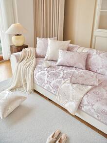 1pc Fashion Versatile Sofa Seat Cushion Cover, Luxury Minimalist Sofa Cushion, All Season Sofa Slipcover, Anti-Slip Anti-Dust Anti-Scratch, Protect Sofa, Decor Sofa, Suitable For Living Room Bedroom Study Office, 1-4 Seater Sofa, L-Shaped Sofa - 粉色 - 查看 5