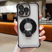1pc Circular Folding Bracket Electroplated Anti-Drop Phone Case Compatible With IPhone 17/15ProMax/16promax/16pro/14promax/14pro/13promax, Galaxy S21 5G/S21 Ultra/S22/S22 Ultra/S23/S23 Ultra/S24/S24FE/S24 Ultra 5G/S25/S25+/S25U, A14/A33 5G/A53 5G/A54 5G/A52/A52s 5G/A15 5G/A13 4G/A22 4G/A22 5G/A34/A23 5G/A07/A17, Mi Note 7/8/9/10/11/12/13, Mi 9/10/12/13C, , MOTO, Honor X, HW,  C53 C55 - màu đen - Xem 10