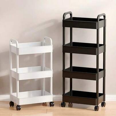 1 Xe đẩy lưu trữ khe hẹp, nhiều tầng, phân vùng lưu trữ, tiết kiệm không gian, di động, kéo đẩy linh hoạt, dễ lắp ráp, chịu tải ổn định, chống thấm nước và ẩm mốc, dễ vệ sinh, rãnh mở. Thích hợp cho nhà bếp, phòng tắm, phòng khách, phòng ngủ. Xe đẩy sàn di động, kệ lưu trữ nhiều tầng, thích hợp để đựng rau củ trong nhà bếp, kệ lưu trữ bên hẹp trong phòng tắm.