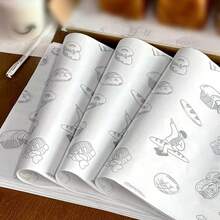 Baking Paper, Disposable Plate Liner Paper, Bread Tray Paper, Grease-Proof Food Paper, Bakery Toast Cake Dessert Liner Paper, Food Packaging Paper - Multicolor - View 4