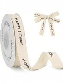 Ruban gros-grain élégant avec les textes "Merci", "Joyeux anniversaire" et "Occasion spéciale", convient pour l'emballage cadeau d'anniversaire, la décoration de gâteau, la décoration de fête et plus encore - Multicolore - Voir 5