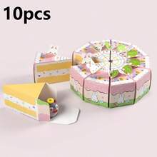 10 piezas Caja de regalo sorpresa de Pascua - Lindos contenedores de regalo con forma de pastel de conejo, adecuados para fiestas de cumpleaños de adolescentes, regalos de dulces festivos, decoración de mesa y obsequios - Ver 9