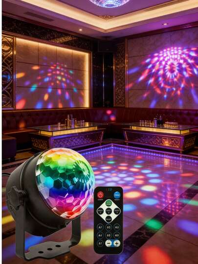 1 יחידות/מקרן כדור קסם דיסקו, מנורת לילה LED שלט רחוק, מקרן תקרה מופעל באמצעות USB, מנורת אווירה רומנטית לחדר שינה, מסיבה ביתית, חתונה, יום הולדת, עיצוב יום האהבה