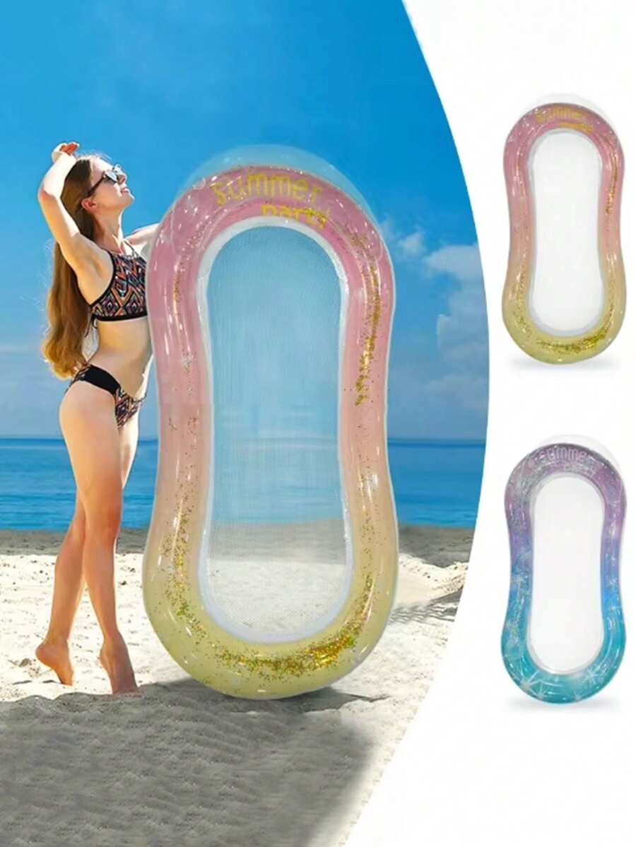 1 pieza Silla inflable de descanso para adultos - Balsa flotante grande para tomar el sol en la playa, Colchón flotante para descansar en el agua, Flotador de piscina de alta calidad - Multicolor - Ver 1