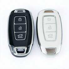 TPU Car Key Fob Cover Case Shell Compatible With H Y U N D A I For Santa Fe, For I30, For IX35, For Encino, For KONA, For Solaris, For Sonata For Azera For Elantra, For Accent - Protective Keyless Entry Remote Holder Anti Fall And Dust - Single Pack - View 9