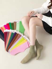 2020年1月10日 女士轻薄透明袜，透气过膝袜，适合炎热天气，发货时不含纸板 - 彩色 - 查看 2