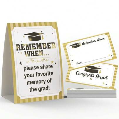 2026届毕业纪念牌套装及毕业纪念卡（1套+25张），请分享您最美好的毕业回忆，毕业派对，姐妹会活动装饰用品