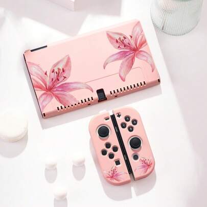 1 ốp bảo vệ in hình hoa dâm bụt cho 2 (2025), tương thích với Switch 2/Switch OLED/Switch NS, phụ kiện máy chơi game Switch 2 mới, món quà tuyệt vời nhất cho người chơi SWITCH.